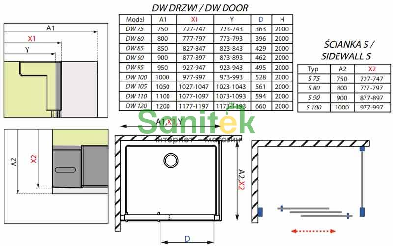 Душевая кабина Radaway Evo DW+S 95x75 (335095-01-01+336075-01-01) профиль хром/стекло прозрачное 268402 фото