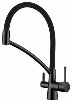 Змішувач для кухні Fabiano FKM 31.10 Black Steel з підключенням питної води (8231.403.1049) Black Steel 519605 фото