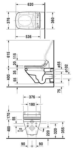 Унітаз підвісний Duravit Durastyle 2537590000 123889 фото