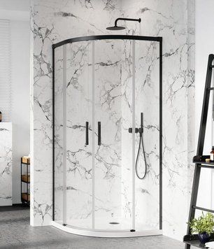 Душова кабіна Radaway Idea Black PDD 100x80 L (387153-54-01+387139-01-01) чорний профіль/скло прозоре 281792 фото