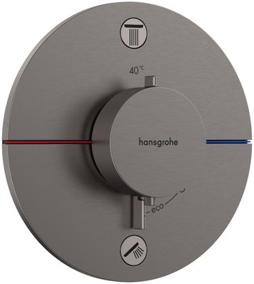 Смеситель для ванны и душа Hansgrohe ShowerSelect Comfort S 15554340 скрытого монтажа с термостатом (чёрный матовый хром) 694177 фото