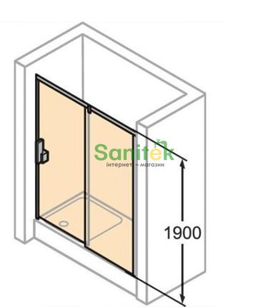 Душевая дверь Huppe X1 140 (140404.069.321) матовый профиль/стекло прозрачное 118243 фото