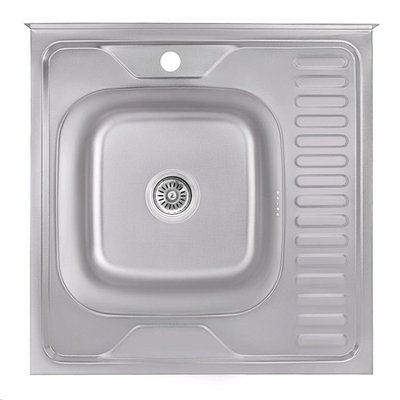 Кухонна мийка Lidz 6060-L Decor 0,6 мм (LIDZ6060LDEC06) накладна ліва 388874 фото
