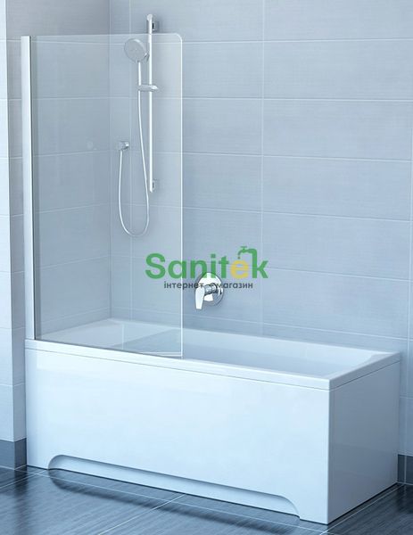 Шторка для ванны Ravak CVS1-80 L (7QL40100Z1) белый профиль/стекло Transparent (левая) 151458 фото
