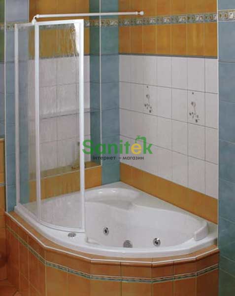 Шторка для ванни Ravak VSK2 Rosa 140 L (76L7010041) білий профіль/полістирол Rain (ліва) 151467 фото