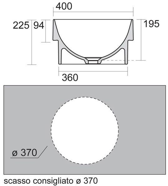 Умивальник Axa DP &Oslash; 40 см 8420001 327647 фото