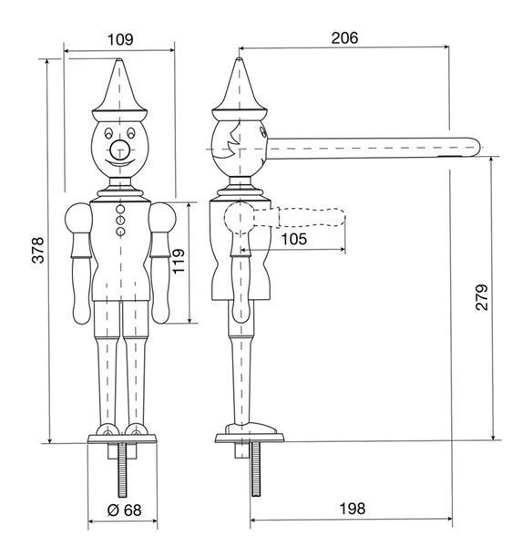Смеситель для кухни Emmevi Pinocchio ВС1887 (белый) 127236 фото