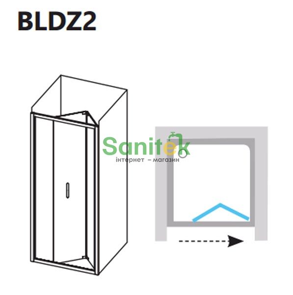 Душові двері Ravak Blix BLDZ2-80 (X01H40C00Z1) полірований профіль/скло Transparent 136794 фото