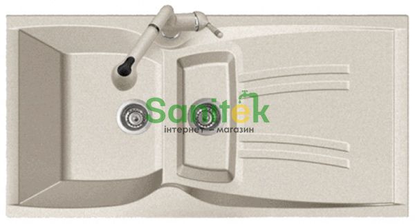 Гранітна мийка Telma Naiky NK09910 Granite/Metal (75 beige) 148057 фото