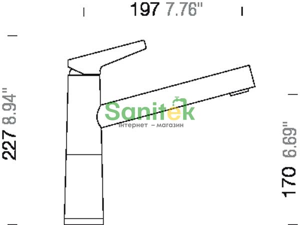 Смеситель для кухни Schock SC 510-55400010 Cristalite/Metal (10 onyx) 146248 фото