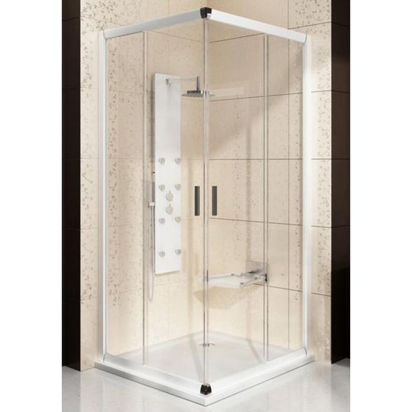 Душова кабіна Ravak Blix BLRV2K 100x90 (1XVA0100Z1+1XV70100Z1) білий профіль/скло Transparent 279766 фото