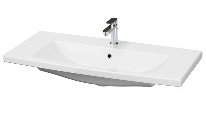 Тумба с умывальником Nautilus Integra 100 с умывальником Cersanit Como 100 (белый) без ручек 872928 фото