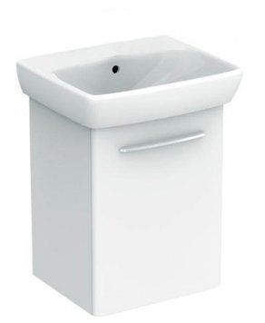 Тумба с умывальником Geberit Selnova Square 50 см (500.177.01.1/500.301.01.1) белый 536777 фото