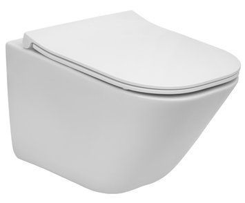 Унитаз подвесной Roca Gap Square Compacto Rimless A34H473000 с сиденьем Slim Soft Closing 686778 фото