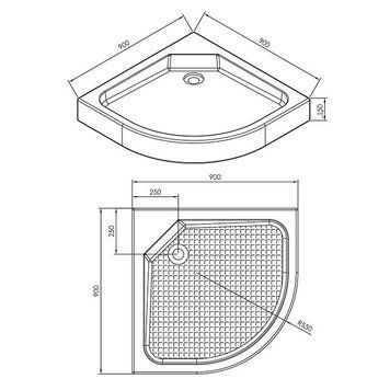 Душевой поддон Imprese 90x90 (s0949090R) с сифоном 846970 фото