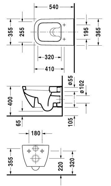 Унитаз подвесной Duravit Happy D2 2221090000 123774 фото