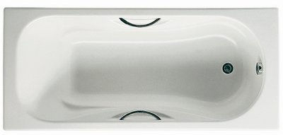 Ванна чавунна Roca Malibu 170x75 (A23097000R) з ручками та ніжками 129778 фото