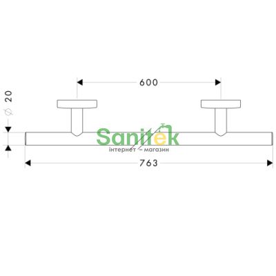 Держатель для полотенец Hansgrohe Logis 40516820 (шлифованный никель) 140213 фото