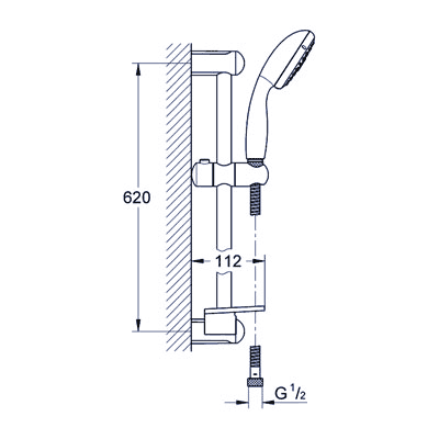 Душевой набор Grohe Tempesta 100 III 27927000 (хром) 116587 фото