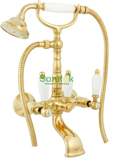 Змішувач для ванни Emmevi Deco Сeramica OR121611 високий з/акс (золото) 62151 фото