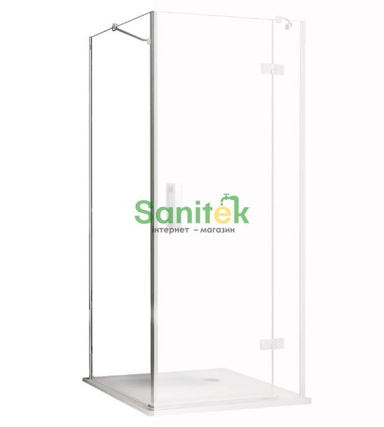 Боковая стенка Ravak SmartLine SMPS-80 L (9SL40A00Z1) хромированный профиль/стекло Transparent (левая) 152111 фото