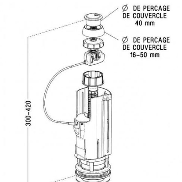 Зливний механізм Radaway 1V01P єдиний змив (хром) 208781 фото