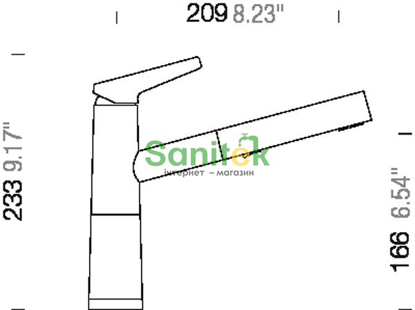 Змішувач для кухні Schock SC 510-554120 з душем Cristalite (07 alpina) 146267 фото