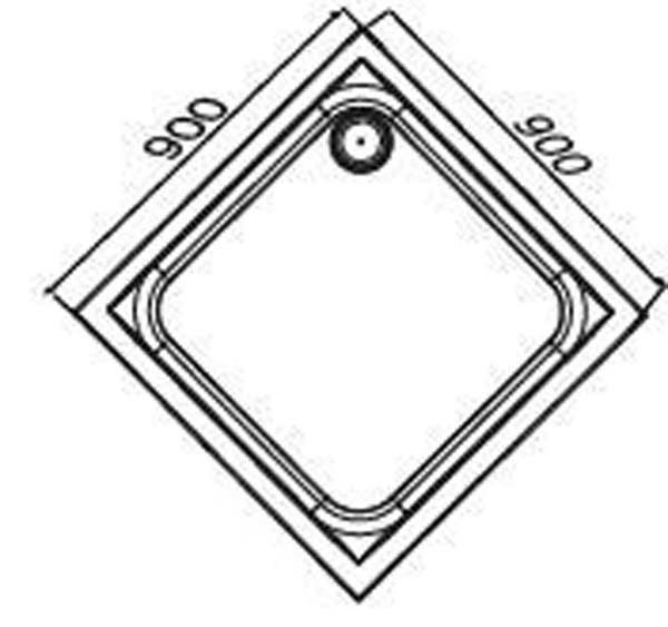 Душевой поддон Am.Pm Like Square 90x90 (W80T-303-090W) 282954 фото