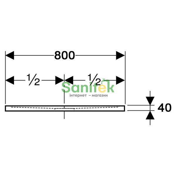 Душовий піддон Geberit Sestra 140x80 (550.256.00.2) білий 425423 фото