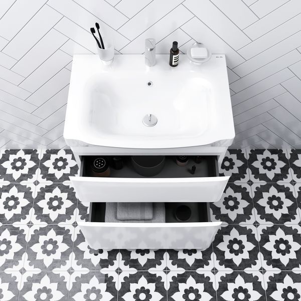 Тумба с умывальником Am.Pm Chic 65 см (M82-FSX0652-WC0652-38) белый 825189 фото