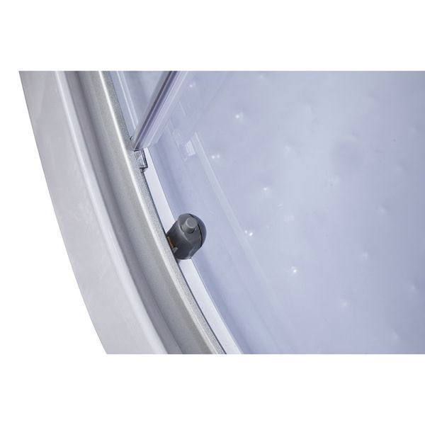 Душовий бокс Lidz Tani SB90x90.SAT.LOW.GR профіль сатиновий/скло сіре з піддоном 384923 фото