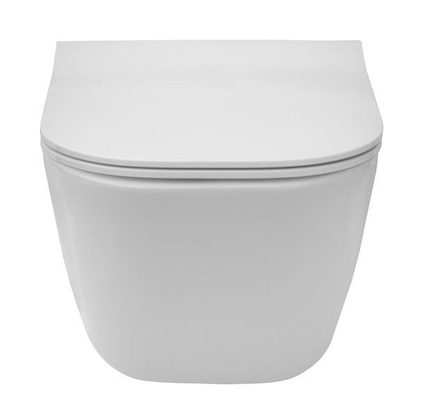 Унітаз підвісний Roca Gap Square Compacto Rimless A34H473000 з сидінням Slim Soft Closing 686778 фото