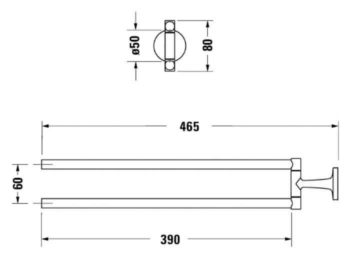 Ріжки для рушників Duravit Starck T 0099414600 (чорний матовий) 411985 фото