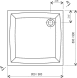 Душовий піддон Ravak Perseus-80x80 EX (A024401310) квадратний 2490 фото 2