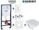Комплект инсталляции Grohe Rapid SL 38722001 с унитазом Geberit Selnova Rimfree 501.751.00.1 с сиденьем soft close