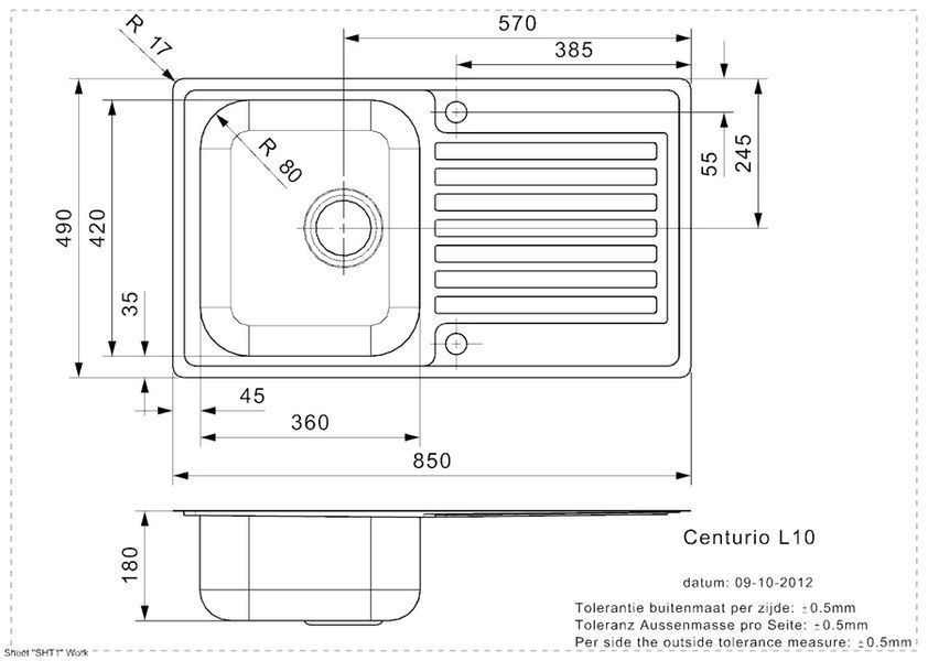 Кухонна мийка Reginox Centurio 10 IF (R19542) полірована 270965 фото