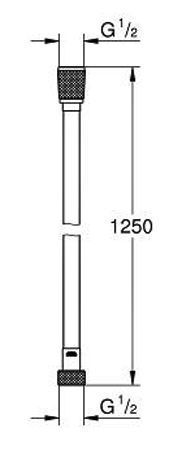 Душевой шланг Grohe Silverflex 26335000 (125 см) серебристый 130729 фото