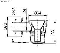 Сифон для бойлера Styron STY-517-1 (білий) 213350 фото