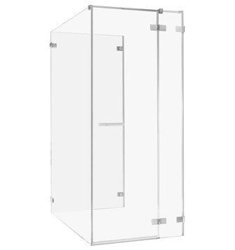 Душова кабіна Radaway Euphoria KDJ P 100x110 R (383612-01R+383240-01R+383039-01+383032-01) хромоване кріплення/скло прозоре 268231 фото