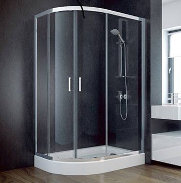 Душова кабіна Besco Modern 100x80 (MA-100-80-C) профіль хром/скло прозоре 371486 фото