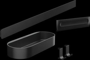 Набор аксессуаров для ванной Hansgrohe WallStoris 27967670 (чёрный матовый) 428316 фото