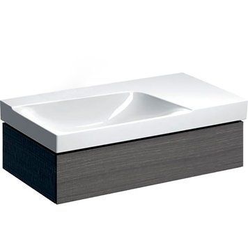 Тумба с умывальником Geberit Xeno&sup2; 90 см (500.513.43.1/500.534.01.1) серый дуб 533600 фото