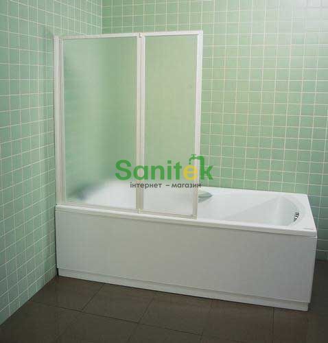 Шторка для ванны Ravak VS2 105 (796M0100Z1) белый профиль/стекло Transparent 151482 фото