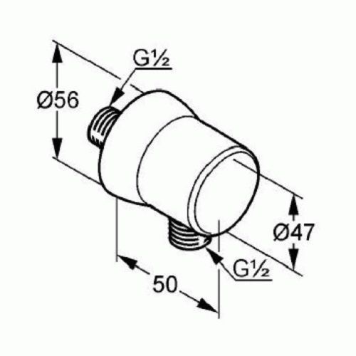 Подключение для душевого шланга Kludi Sirena 630603900 (чёрный матовый) 324598 фото