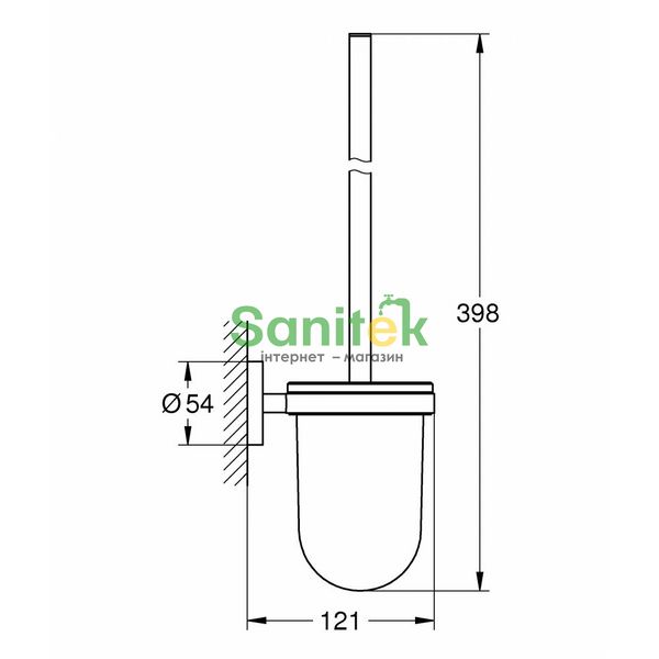 Ершик для унитаза Grohe Essentials 40374AL1 (тёмный графит) 278801 фото