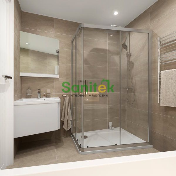 Дзеркало для ванної кімнати Ravak 10° 550 L (X000001071) кутове сірий, лівий 163899 фото
