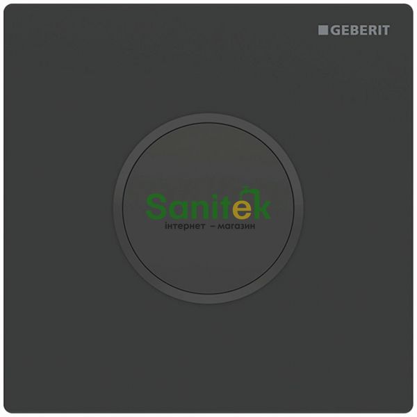 Змивна клавіша для пісуару Geberit Sigma 10 (116.035.16.1) електронна від батарей(чорний матовий/чорний) 683947 фото