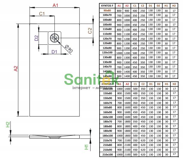 Душевой поддон Radaway Kyntos F 120x70 (HKF12070-04) 281151 фото