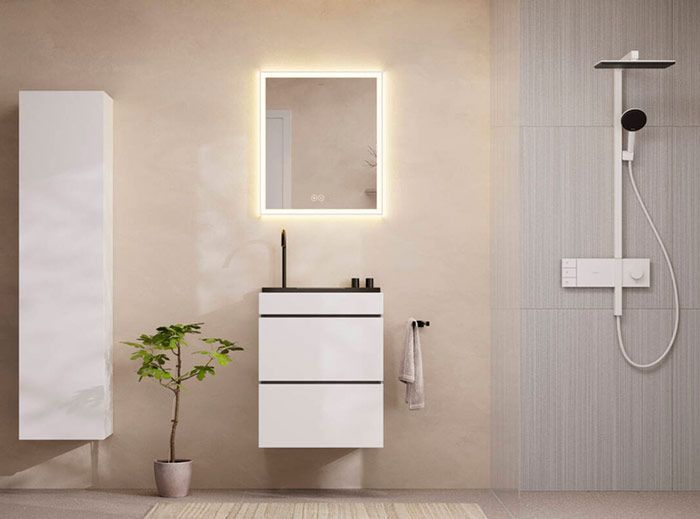 Душова система Hansgrohe Raindance Alive Q 340/210 2jet EcoSmart ShowerSelect Comfort 24591700 з термостатом (білий матовий) 987212 фото