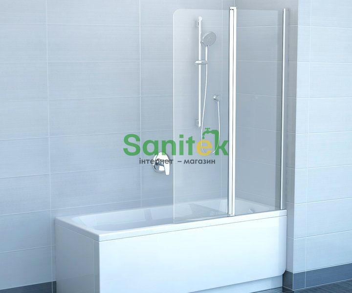 Шторка для ванны Ravak CVS2-100 R (7QRA0100Z1) белый профиль/стекло Transparent (правая) 151474 фото